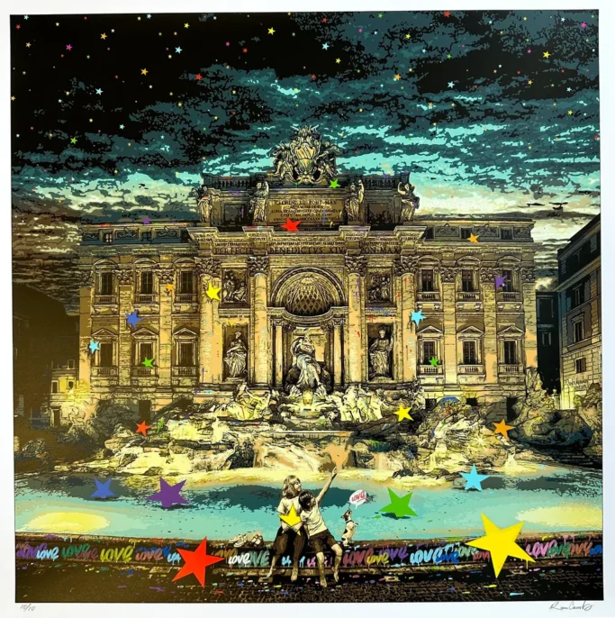 When you wish upon a star - Trevi - Hand-Embellished by Roamcouch