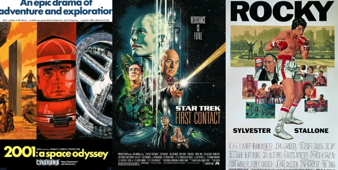 2001: A Space Odyssey, Rocky & Star Trek: First Contact APs by Paul Mann